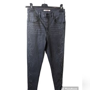 Levi studded jeans mile high super skinny ankle pants size 29 Y2K retro